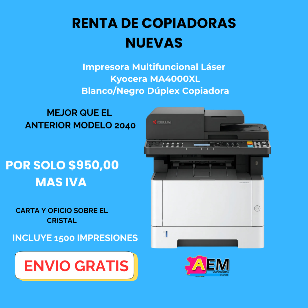 RENTA DE IMPRESORAS MULTIFUNCIONALES PARAOFICINAS CDMX