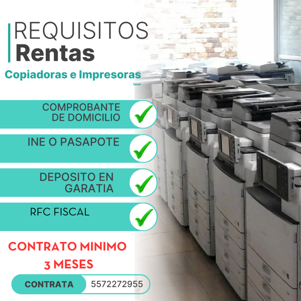 REQUISITOS PARA RENTAR UN EQUIPO CDMX